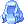 Ícone de Traje: Cabelo de Semilongo Fofo (Azul Leve)