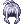 Ícone de Traje: Cabelo de Rabo de Cavalo (Azul)