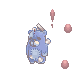 Visual de Urso de Ursinho Azul no cliente